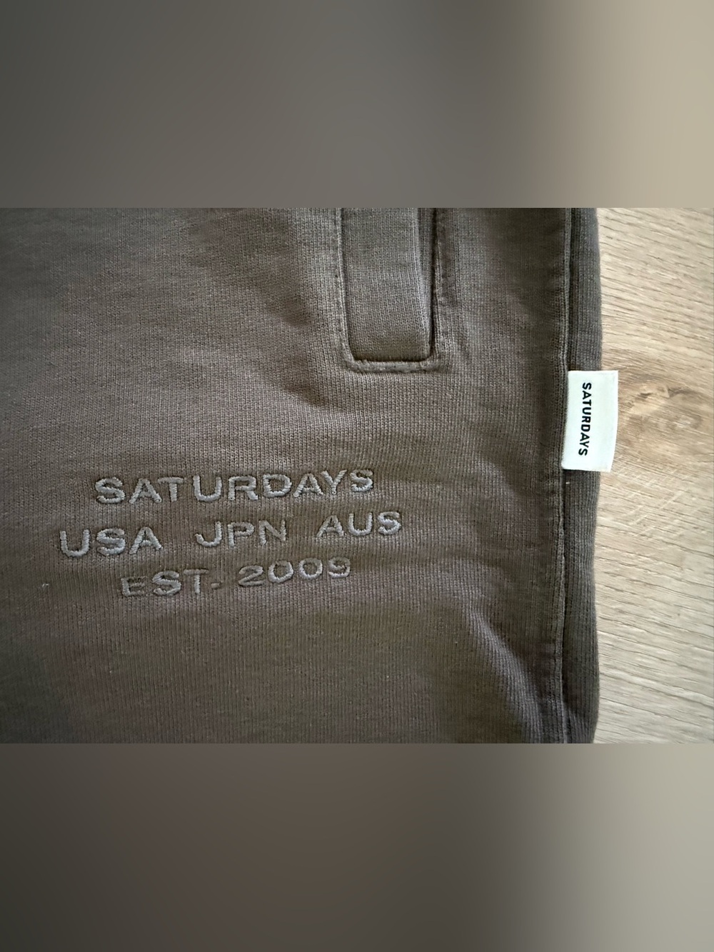 Saturdays NYC Stanton Fundamental Unisex Jogger Sweatpants XS Deep Green - Picture 3 of 9